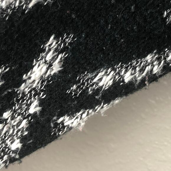 Vintage Point Zero Black Gray White Striped Patterned Grandpa Cardigan Sweater - Picture 5 of 8